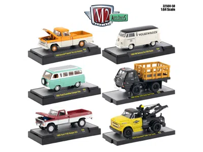 M2 Auto Thentics 6 Piece Set Release 50 In Display Cases 1/64 Diecast Model Cars By  Machines