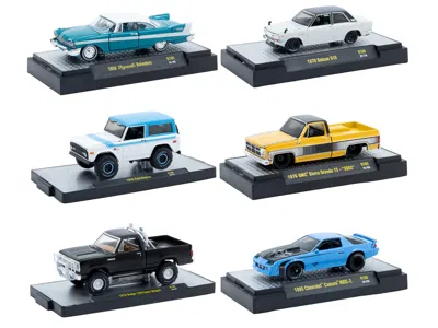 M2 Auto-thentics 6 Piece Set Release 106 In Display Cases Limited Edition 1/64 Diecast Model Cars By