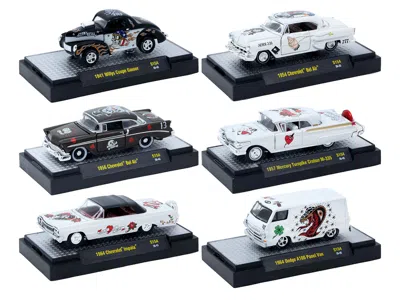 M2 Auto-thentics 6 Piece Set Release S154 In Display Cases Limited Edition 1/64 Diecast Model Cars By M
