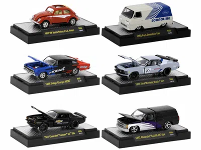 M2 Detroit Muscle Set Of 6 Cars In Display Cases Release 66 Limited Edition 1/64 Diecast Model Cars By