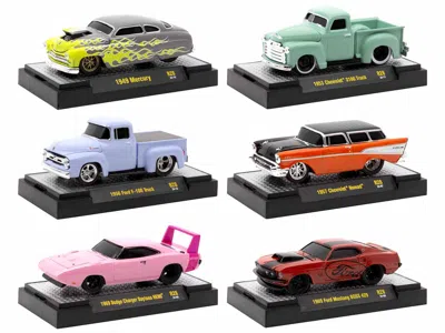 M2 Ground Pounders 6 Cars Set Release 28 In Display Cases Limited Edition 1/64 Diecast Model Cars By