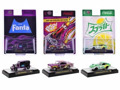 M2 Sodas Set Of 3 Pieces Release 51 Limited Edition To 10000 Pieces Worldwide1/64 Diecast Model Cars By In Multi