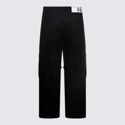 M44 Label Group Black And White Cotton Cargo Pants