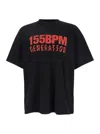 44 Label Group Black T-shirt With Print On The Front And Maxi Slogan Print On The Back In Black