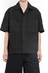 44 Label Group Black Bowling Shirt With Logo Patch In Black