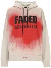 44 Label Group Faded Gen Cotton Sweatshirt With Print In Wht - Faded Drp