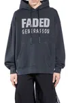 44 Label Group Faded Gen Hoodie In Black
