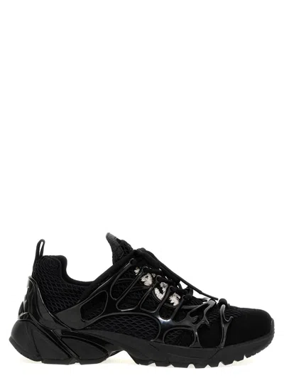 M44 Label Group Tech Nylon Trainers In Black
