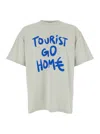 44 Label Group 'tourist' White T-shirt With Print On The Front And Maxi Print On The Back In White