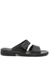 Ma+ Leather Sandals In Black