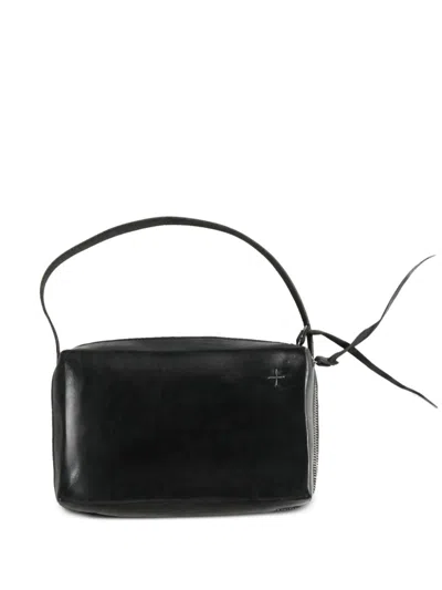 Ma+ Logo-embroidered Shoulder Bag In Black