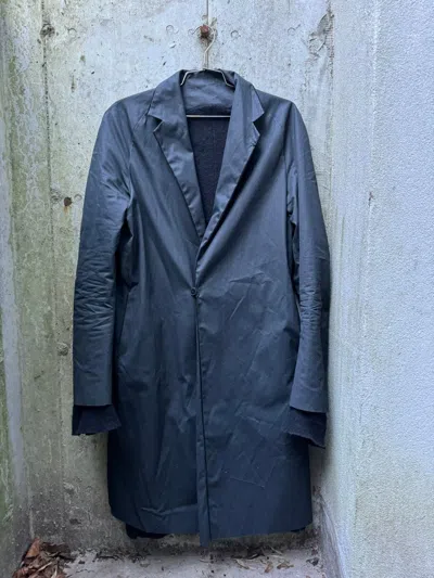 Pre-owned M.a+ 1 Button Waxed Coat With Brushed Lining In Grey