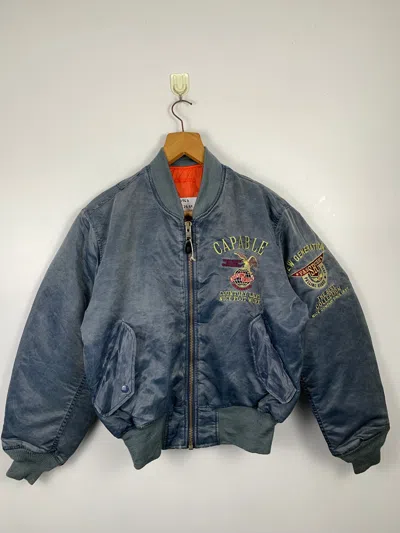 Pre-owned Ma 1 X Military Vintage 90's Type Ma-1 Bomber Jackets In Multicolor