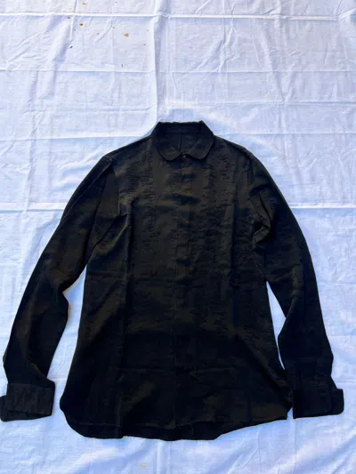 Pre-owned M.a+ Black Jacquard Silk Shirt