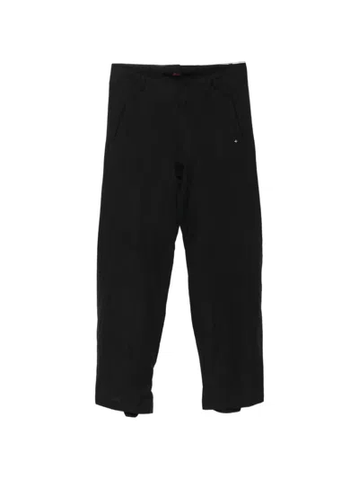 Ma+ Buttoned-cuff Trousers In Black