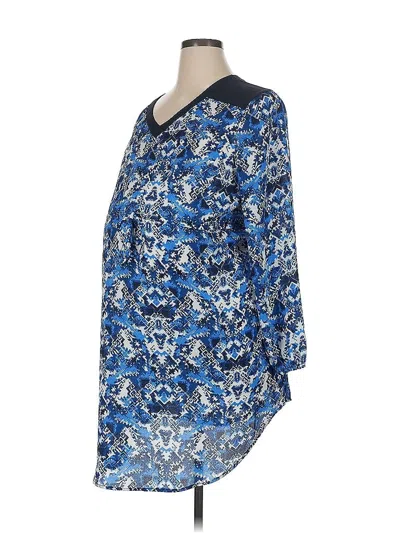 Pre-owned Ma Cherie Maternity Casual Dress In Blue