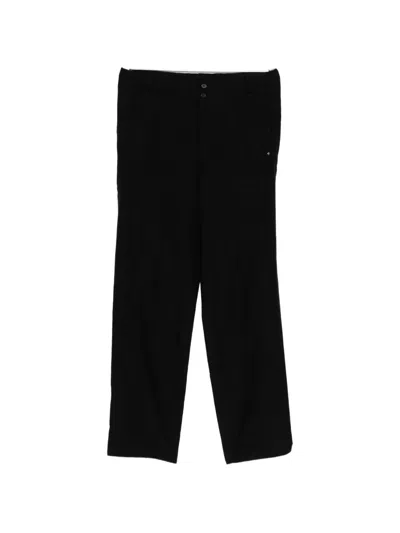 Ma+ Cross-embossed Trousers In Black