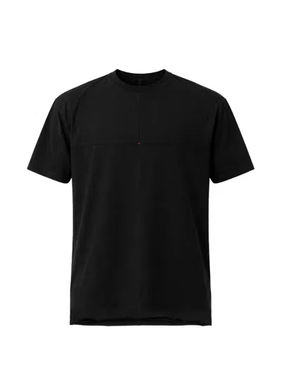 Ma+ Cross-stitch Short-sleeve T-shirt In Black