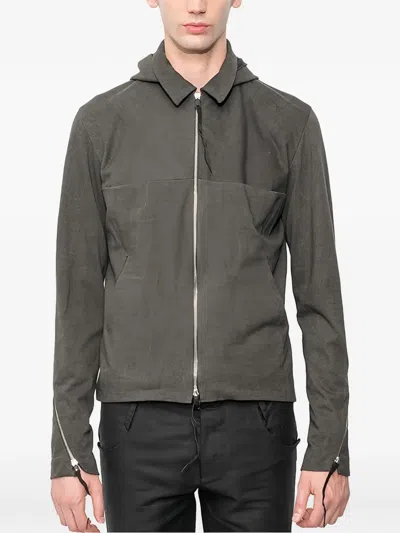 Ma+ Detachable-hood 4-pocket Jacket In Green