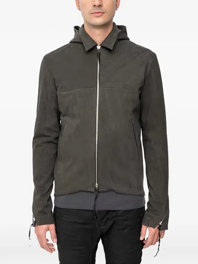 Ma+ Detachable-hooded Jacket In Gray