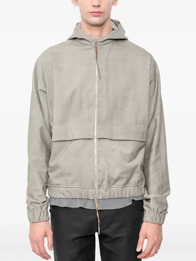 Ma+ Hooded Deep-pocket Bomber Jacket In Gray