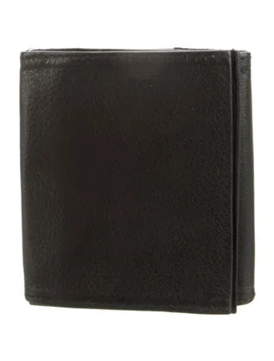 Pre-owned M.a+ Leather Bifold Wallet In Black