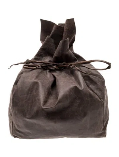 Pre-owned M.a+ Leather Pouch In Brown
