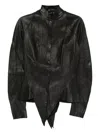Ma+ Leather Shirt In Black