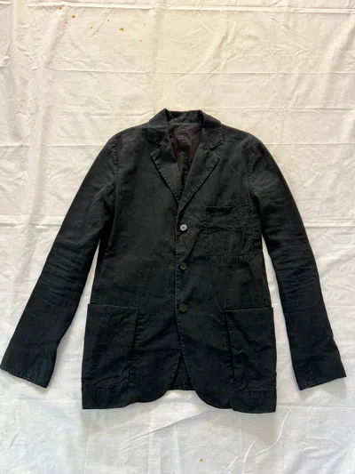 Pre-owned M.a+ Linen/cotton Blazer In Dark Indigo