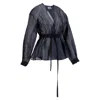 Ma Mulier Women's Black Organza Fabric Special Design Jacket In Black