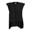 Ma Mulier Women's Black Pleat Detailed Design Vest In Black