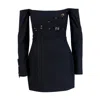 Ma Mulier Women's Black Strapless Dress With Accessory Detail In Black