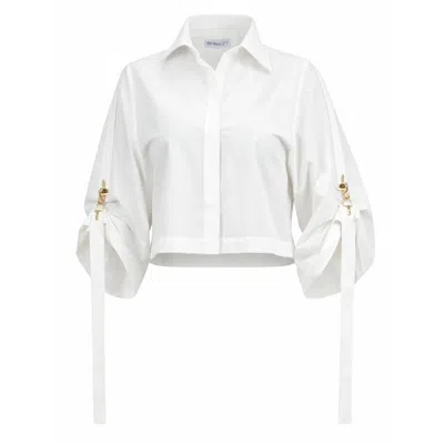 Ma Mulier Women's Black / White Hook Design Shirt In Multi