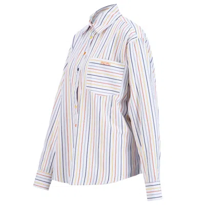 Ma Mulier Women's Colourful Striped Oversize Shirt In Multi