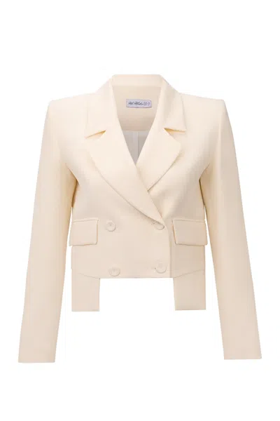 Ma Mulier Women's Hira Crop Jacket White