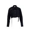Ma Mulier Women's Special Design Metal Accessory Detail Black Shirt In Black