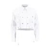 Ma Mulier Women's White Eyelet Detailed Shirt In White
