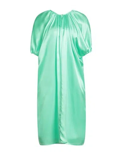 Ma Petite Capsule Woman Midi Dress Light Green Size 6 Silk