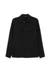 Ma+ Pinstripe-pattern Button-up Jacket In Black