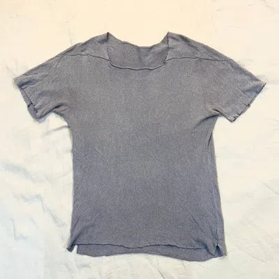Pre-owned M.a+ + Reversible Cotton Linen Raw Cut Raglan Tshirt In Grey