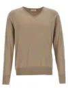 Ma'ry'ya Beige Cotton Sweater In Beige