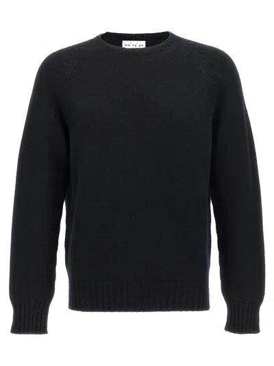 MA'RY'YA BLACK CREW-NECK SWEATER