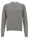 Ma'ry'ya Cashmere Blend Wool Sweater With Ribbed Details In Gray