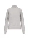 Ma'ry'ya Classic Turtleneck In Gray Melange Cashmere