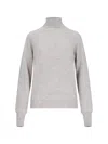 Ma'ry'ya Classic Turtleneck In Gray Melange Cashmere In Gray