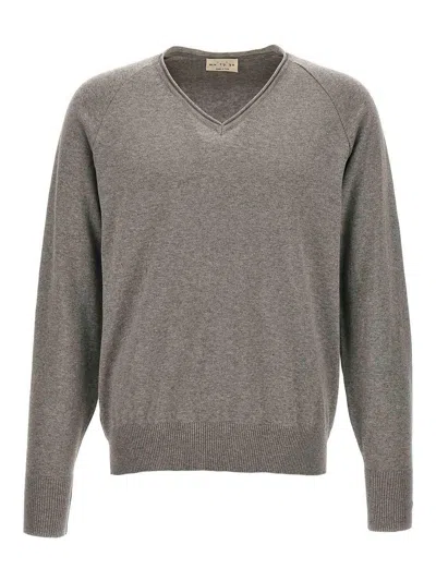 Ma'ry'ya V-neck Sweater In Gray