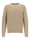 Ma'ry'ya Raglan-sleeve Wool Sweater In Beige