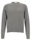 Ma'ry'ya Cashmere Blend Wool Sweater With Ribbed Details In Grey