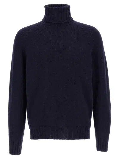 Ma'ry'ya High Neck Sweater In Navy