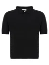 Ma'ry'ya Ribbed-hem Polo Shirt In Black